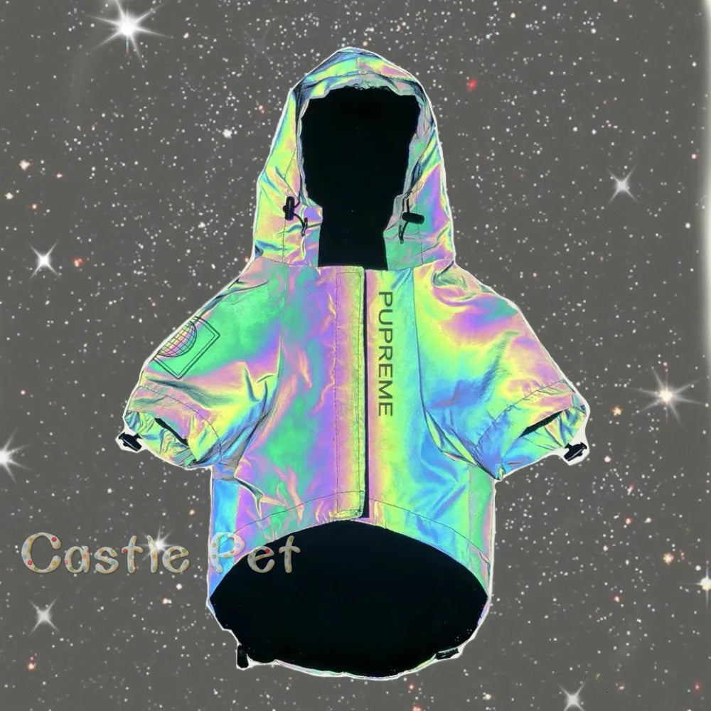 Reflective Hooded Dog Windbreaker Jacket for Small and Medium Dogs