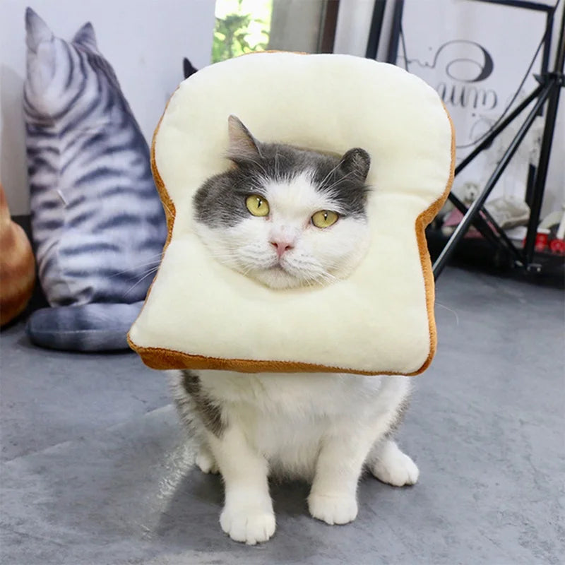 Toast Pet Headgear for Cats, Funny Soft Costume Hat for Photos and Dress-Up