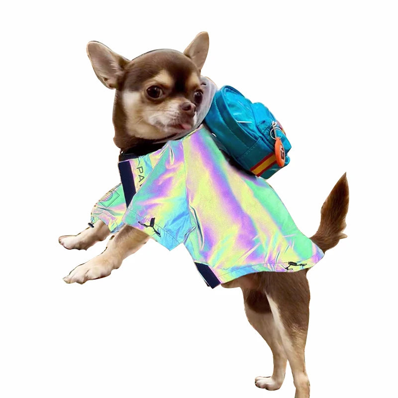 Reflective Hooded Dog Windbreaker Jacket for Small and Medium Dogs