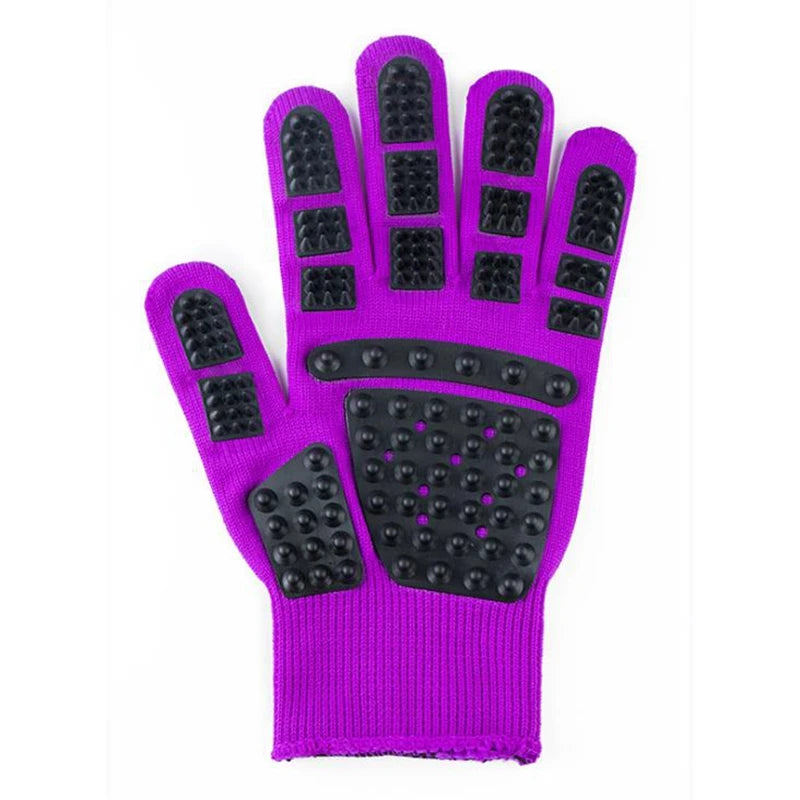 Pet Grooming Glove for Cats and Dogs, Deshedding Hair Brush and Comb Tool