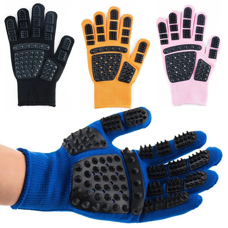 Pet Grooming Glove for Cats and Dogs, Deshedding Hair Brush and Comb Tool