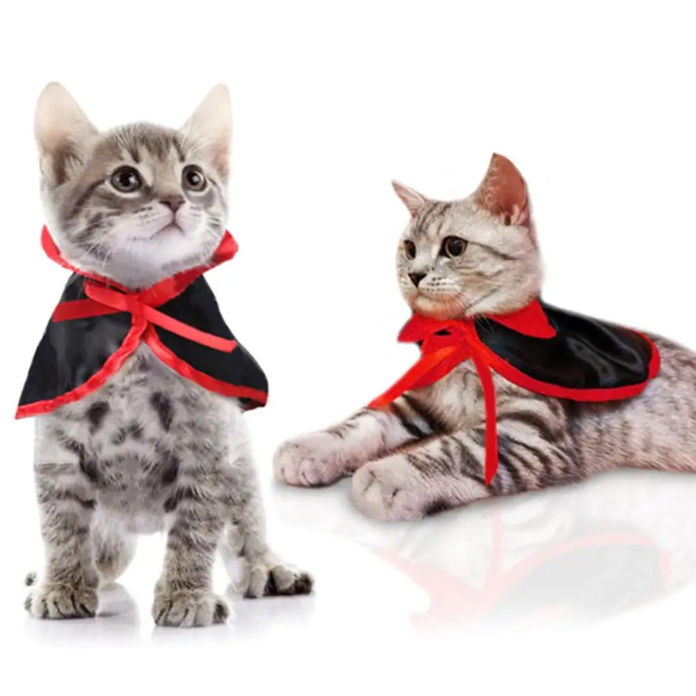 Halloween Pet Cloak and Hat Set for Dogs and Cats, Cosplay Costume